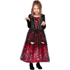 Smiffy's - Vampier & Dracula Kostuum - Bloeddorstige Vampier Hier - Meisje - Rood, Zwart - Large - Halloween - Verkleedkleding