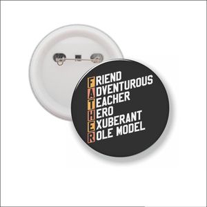 Button Met Speld 58 MM - Father