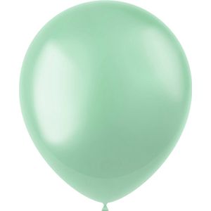 Folat - ballonnen Radiant Minty Green Metallic 33 cm - 100 stuks