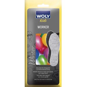 Woly Worker Kids - Extra dikke vilten inlegzool - Maat 27/28