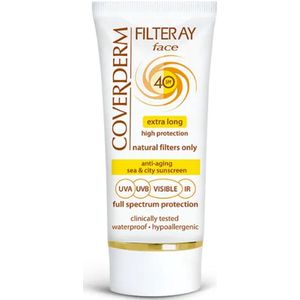 Coverderm Filteray Gezicht SPF 40 / Zonnecrème voor het gezicht SPF 40 50 ml