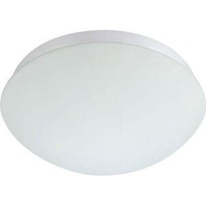 LED Plafondlamp met Bewegingssensor - 360° Sensor - E27 Fitting - Opbouw - Ovaal - Mat Wit - Glas