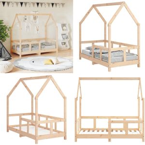 vidaXL Kinderbedframe 70x140 cm massief grenenhout - Kinderbedframe - Kinderbedframes - Kinderbed - Peuterbed