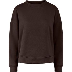 Pieces Dames Sweater - Bruin - Loungewear Top - Dames trui zonder print - Maat S