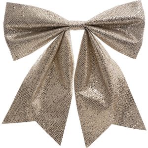 Kerst - Strik - Strikjes - Kerststrikjes - Set van 2 - Goud - Python - 30x37cm - Voor de kerstboom