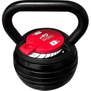 AJ-Sports Verstelbare Kettlebell 9kg - Kettlebells - Gewichten - Krachttraining - Halters - Verstelbaar gewicht - Fitness - Gietijzer - Conditie en Krachttraining
