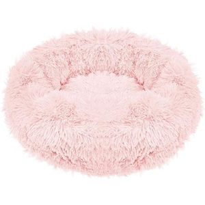 Hondenmand donut - Hondenkussen - Poezenmand fluffy - 70cm - Roze -  Wasmachine bestendig