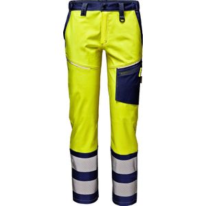 SIR SAFETY MISTRAL STRETCH Hi Vis Reflecterend Werkbroek HEREN Veiligheidsbroek Geel Blauw - Met Kniezak - Met D ring - Waterafstotend