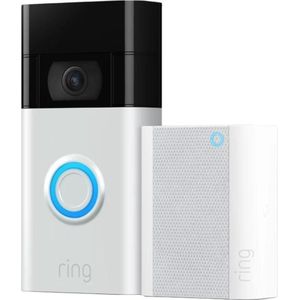 Ring Video Deurbel 2e generatie  - 1080p HD-video - Chime deurbelgong - Zilver