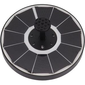Krachtige waterpomp op zonne-energie - 35 W 900 mAh - fonteinpomp voor vogelbad met kleurrijke lichten - tuinvijver (zwart)