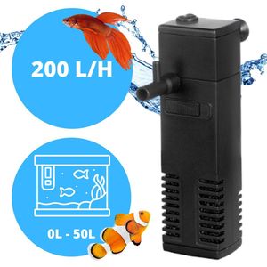 Aquariumfilter 200L/H 0L-50L – Aquarium filter pomp – Zuurstofpomp aquarium - Aquarium pomp met filter