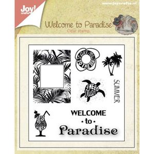 Joy! Crafts Stempel - Welcome to paradise - groot 100x100 mm