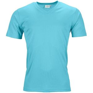 Fusible Systems - Heren Actief James and Nicholson T-Shirt met V-Hals (Lichtblauw)