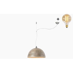 Hanglamp – HALONG – Bamboe – Naturel - Met LED-lamp