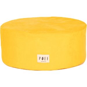 Poef - Little lily - Sunny Yellow - Velours - diameter 37cm
