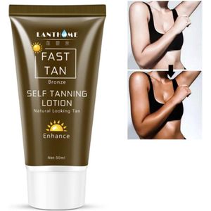 BeautyFit® - Zelfbruiner Gezicht/Lichaam Creme + Selftanings handschoen - Self tanning 50 ml - Snel Bruin Zonder Zon