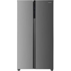 Heinner Amerikaanse Koelkast - Full No Frost - 532 liter - 39 dB - LED Touch Display - Compressor Inverter - Eco Stand - Superkoelen en Supervriezen - 5 Jaar Garantie - Antraciet