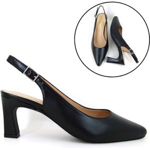 Stravers - Zwarte Slingback Hakken Maat 34 Kleine Maten Slingback Pumps