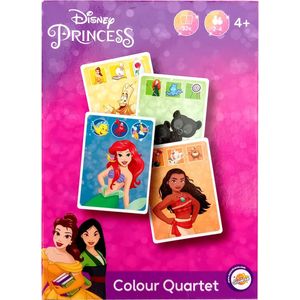 Disney Princess - kleuren kwartet - Extra grote kaarten - Ariël - Belle - Jasmine - Rapunzel - Assepoester - Brave - Mulan - Moana/Viana