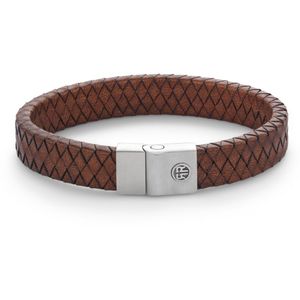 Rebel & and Rose - Armband - Fulletal Premium 12mm Vintage Brown - RR-M0043-S Heren