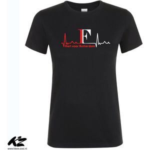 Klere-Zooi - Hart voor Rotterdam - Dames T-Shirt - 4XL