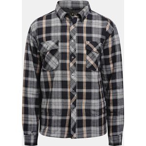 Jobman 5157 Flannel Shirt Lined 65515701 - Grijs/Oranje - S