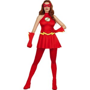 FUNIDELIA Flash kostuum voor vrouwen - Superhelden kostuum - Maat: S - Rood