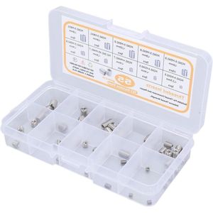 55-Pack Thread Nuts Stainless Steel Screw Nuts M2 M2.5 M3 with Storage Box for Wooden Furniture