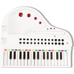 Mini-elektronische piano met voeten, microfoon, 31 verlichtingssleutels om muziek en line-in kabel te onderwijzen