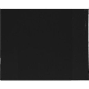 2x Bureau onderleggers/placemats van pvc 63 x 50 cm - Bureau beschermers - Design zwart