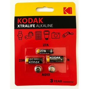 Kodak XtraLife Alkaline Batterijen - 27A, 23A, AG13, N