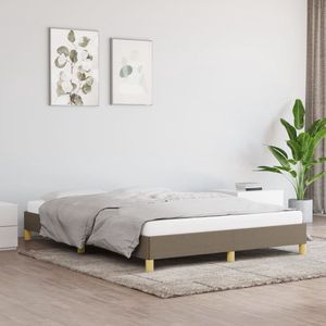 vidaXL Bedframe Taupe 160x200 cm - Stijlvol & Comfortabel