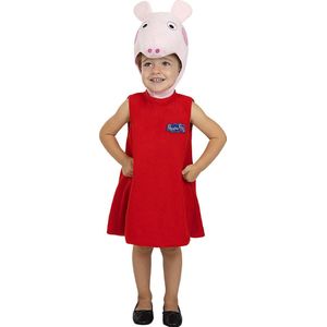 FUNIDELIA Peppa Pig Kostuum voor Meisjes - Maat: 81 - 92 cm - Roze