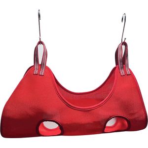 Katten, honden hangzak voor het makkelijk knippen van nagels, Rood Maat Medium, Waszak, nagelknippen, huisdierverzorging  | Cat Hangbag | Pet Hangmat | Cat Hammock