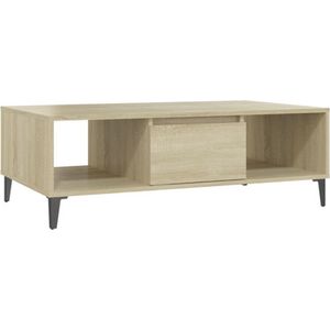 vidaXL - Salontafel - 103,5x60x35 - cm - bewerkt - hout - sonoma - eikenkleurig