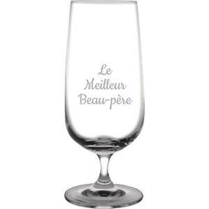 Bierglas op voet gegraveerd - 41cl - Le Meilleur Beau-père