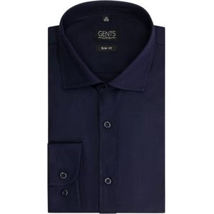 Gents - Slimfit bamboe blauw - Maat L