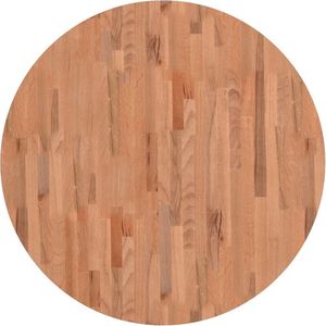 vidaXL Tafelblad - Rond - 90x4 cm - Massief Beukenhout Tafeltje - Salontafel - Tafelblad - Beukenhouten Tafelblad - Rond Tafelblad