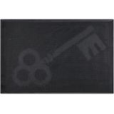 Relaxdays deurmat rubber - rechthoekig - 40 x 60 cm - voetmat buiten - schoonloopmat