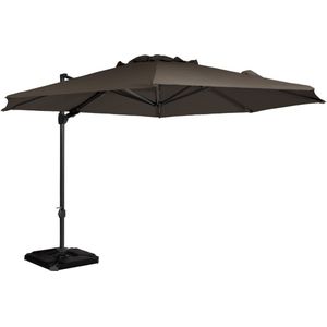 Exotan Parasol Buiten Roma - Aluminium - Taupe - 265x350x350