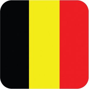Bierviltjes Belgische vlag vierkant 15 st