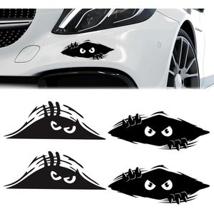 Grappige Peeking Monster Cartoon Autosticker Vinyl Badge Embleemsticker - Hoge Kwaliteit - Duurzaam Waterbestendig - Voertuigen