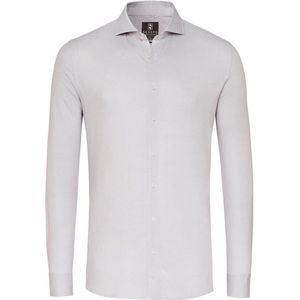 Desoto - Essential Overhemd Hai Piqué Pied De Poule Beige - Heren - Maat 39 - Slim-fit