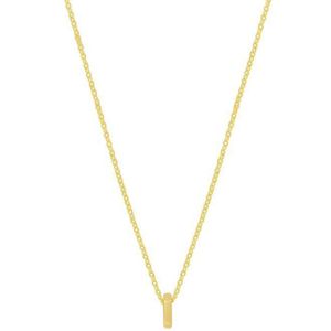 YO&NO -  Ketting - Goud - Anker - letter I -  1,0 mm -  41 - 43 - 45 cm - 585 goud