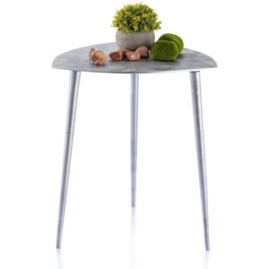 Eva | bijzettafel | zilver of goud | aluminium | 40x45x40 cm | bijzettafel | bijzettafel buiten | bijzettafel industrieel | salontafel | klein bijzettafeltje | Wood Selections