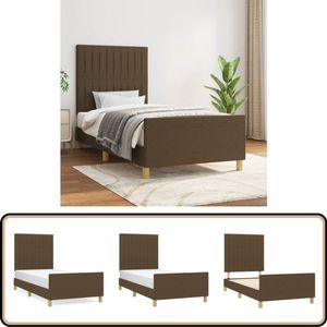 vidaXL Bedframe - 80x200 cm - Donkerbruin - Zonder Matras Bed Frame - Houten Bed - Tweepersoons Bed - Boxspring Bed - Slaapcomfort