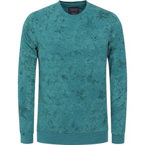 Gabbiano Trui Sweater Met Mixed Allover Print 772710 Green Lake 517 Mannen Maat - S