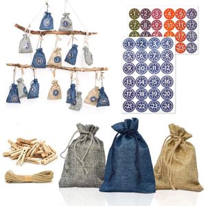 Vulbare Adventskalender - 24 Geschenkzakken - DIY Kerstversiering - Complete Knutselkit