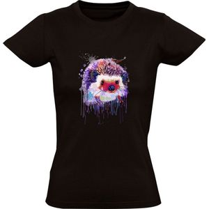 Egel Dames T-shirt | dier | verf | schilder | schattig | cute | dierendag