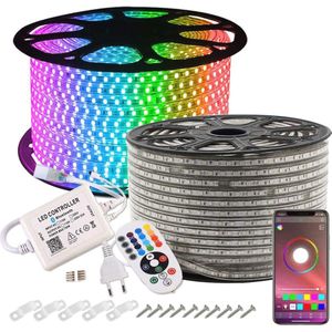 10M Waterdichte RGB LED Strip met Bluetooth Controller voor Decoratie